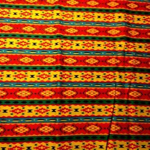 VIP Cranston Fabric Native American Print Southwest Stripe Yellow Red 3 Yards